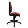 Bürodrehstuhl m.Synchrontechnik bordeaux 450-550mm o.Armlehnen TOPSTAR