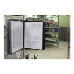 Wandhalter 10 Sichttafeln PP schwarz m.Neodym-Magnetf.DIN A4