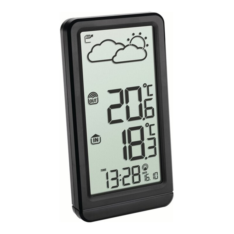 Wetterstation H158xB83xT20mm schwarz Ku.f.in.inkl.Außensender TFA