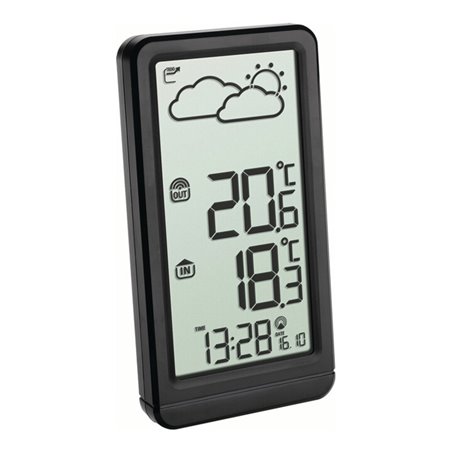Wetterstation H158xB83xT20mm schwarz Ku.f.in.inkl.Außensender TFA
