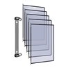 Wandhalter 5 Sichttafeln PVC schwarz m.Neodym-Magnetf.DIN A4