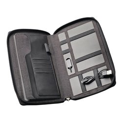 Reisemappe anth.m.Powerbank H28xB140xT242mm STYRO