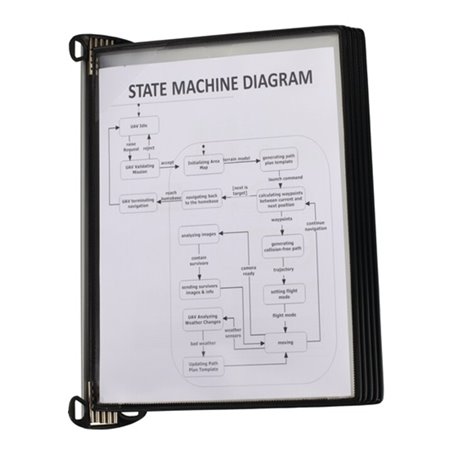 Wandhalter 5 Sichttafeln PP schwarz m.Neodym-Magnetf.DIN A4
