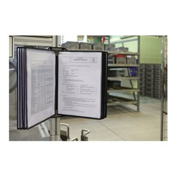 Wandhalter 5 Sichttafeln PP schwarz m.Neodym-Magnetf.DIN A4