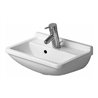 Duravit Handwaschbecken STARCK 3 mit Überlauf, Hahnlochbank, 450 x 320 mm, Hahnloch-Vorstich weiß