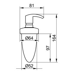Keuco Lotionspender CITY 2 Opak-Kunststoff mattiert verchromt