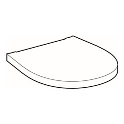 Geberit WC-Sitz Visit weiß, mit Deckel, Scharniere Edelstahl