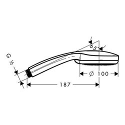 hansgrohe Handbrause MULTI CROMA 100 DN 15 EcoSmart Version 9 l/min chrom