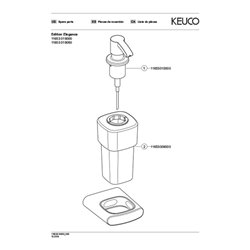 Keuco Schaumseifenspender ELEGANCE Opalglas mattiert verchromt