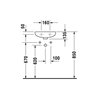 Duravit Handwaschbecken Duraplus Compact 36,5x26, 5cm, 2 HL vorg., m ÜL, HLB, we