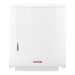 CWS Faltpapierspender Paradise Paper Slim mit Schloss mit Panel, weiß