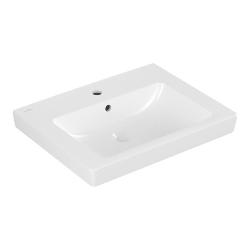 V&B Waschtisch Subway 2.0 60x47cm, mit Hahnloch, Überlauf, weiß