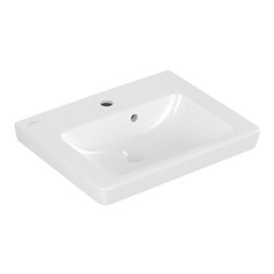 V&B Handwaschbecken Subway 2.0 50x40cm, weiß, mit Hahnloch, Überlauf