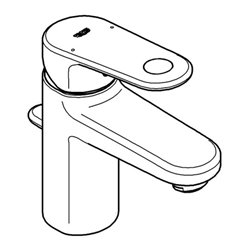 Grohe Einhand-Waschtischbatterie EUROPLUS DN 15 Zugstangen-Ablaufgarnitur 1 1/4' chrom