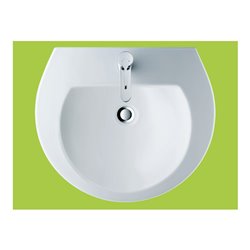 Duravit Waschtisch Darling New 55x48cm, we, m HL, ÜL, Hahnlochbank