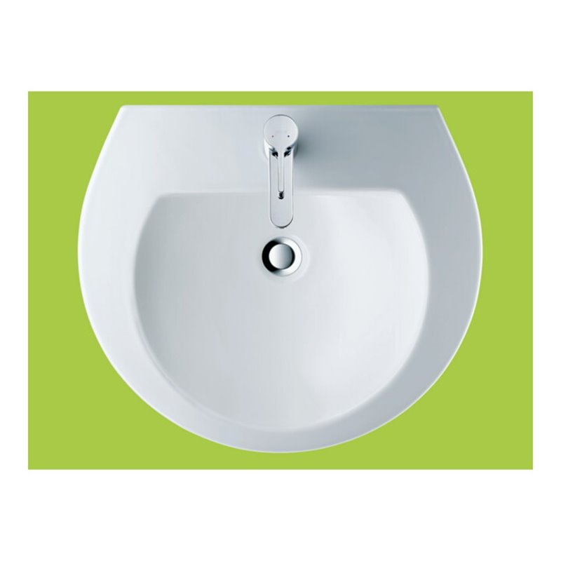 Duravit Waschtisch Darling New 55x48cm, we, m HL, ÜL, Hahnlochbank