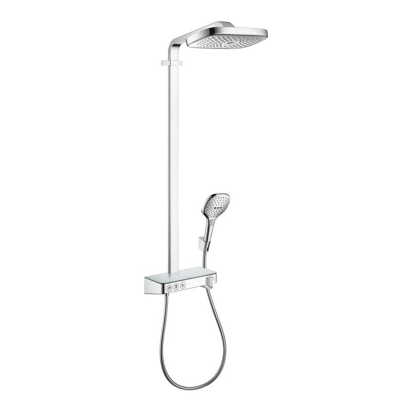 hansgrohe Showerpipe Raindance Select E mit Thermostat, 3jet, chrom