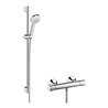 hansgrohe Brauseset CROMETTA 100 VARIO Brausestange 900 mm weiß/chrom