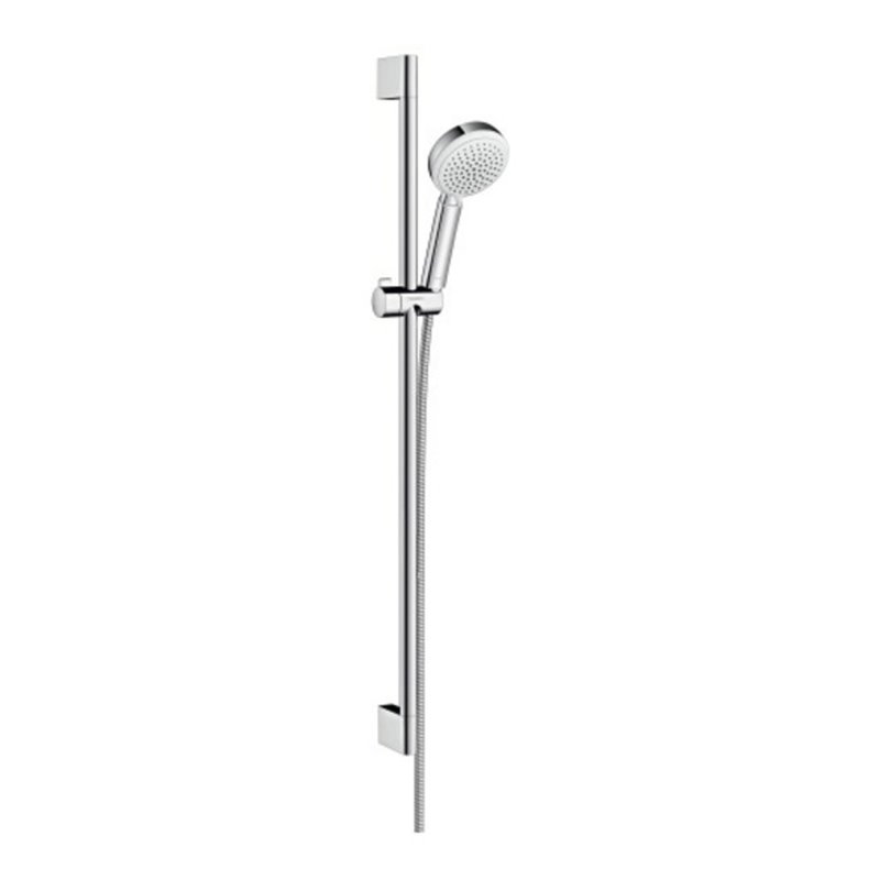 hansgrohe Brauseset CROMETTA 100 VARIO Brausestange Unica´Croma 900 mm weiß/chrom