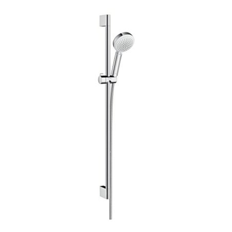 hansgrohe Brauseset CROMETTA 100 VARIO Brausestange Unica´Croma 900 mm weiß/chrom