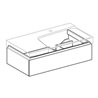 Geberit Waschtischunterschrank XENO² 880 x 220 x 462 mm, Siphonausschnitt rechts Korpus/Front: Holzstruktur Scultura Grau