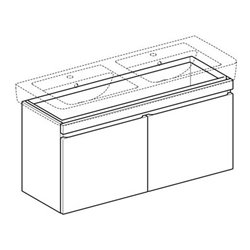 Geberit Waschtischunterschrank RENOVA PLAN 1226 x 586 x 438 mm Lack weiß hochglanz