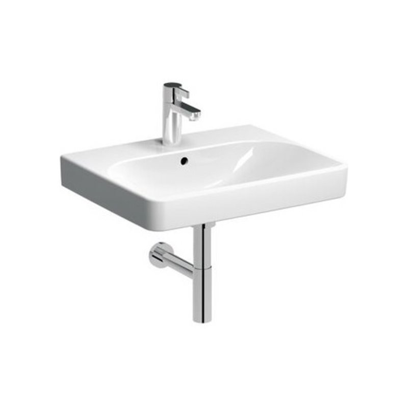 Geberit Waschtisch SMYLE 600 x 480 mm, mit Hahnloch, mit Überlauf weiß