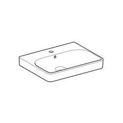 Geberit Waschtisch SMYLE 600 x 480 mm, mit Hahnloch, mit Überlauf weiß