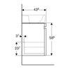 Geberit Waschtischunterschrank RENOVA PLAN 676 x 586 x 438 mm Lack lava matt