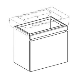 Geberit Waschtischunterschrank RENOVA PLAN 676 x 586 x 438 mm Lack lava matt