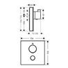 hansgrohe Thermostat SHOWERSELECT GLAS Highflow, für 1 Verbraucher und einen zusätzlichen Abgang weiß/chrom