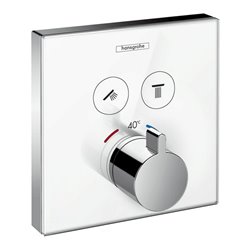 hansgrohe Fertigset ShowerSelect Glas UP-THM, 2 Verbraucher, Glas, weiß/chrom