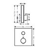 hansgrohe Thermostat SHOWERSELECT GLAS Unterputz, für 1 Verbraucher weiß/chrom