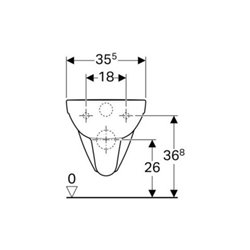 Geberit Wand-WC, Tiefspüler Renova Comfort weiß, 6 l, verlängerte Ausladung