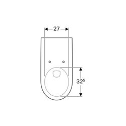 Geberit Wand-WC, Tiefspüler Renova Comfort weiß, 6 l, verlängerte Ausladung