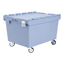 Bito Mehrwegbehälter Doppelboden Gummirollen blau