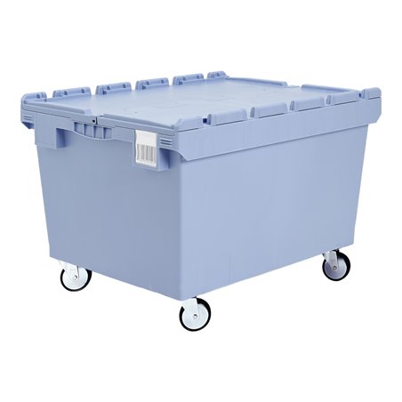 Bito Mehrwegbehälter Doppelboden Gummirollen blau