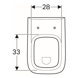 Geberit Wand-Flachspül-WC Renova Plan 6 l, weiß KeraTect