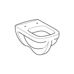 Geberit Wand-Flachspül-WC Renova Plan 6 l, weiß KeraTect