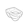 Geberit Wand-Flachspül-WC Renova Plan 6 l, weiß KeraTect