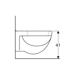 Geberit Wand-Flachspül-WC Renova Plan 6 l, weiß KeraTect