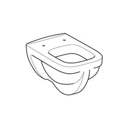 Geberit Wand-Flachspül-WC Renova Plan 6 l, weiß KeraTect