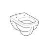 Geberit Wand-Flachspül-WC Renova Plan 6 l, weiß KeraTect