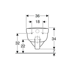 Geberit Wand-Flachspül-WC Renova Plan 6 l, weiß KeraTect