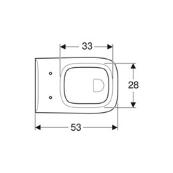 Geberit Wand-Flachspül-WC Renova Plan 6 l, weiß KeraTect