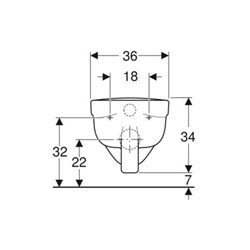 Geberit Wand-Flachspül-WC Renova Plan 6 l, weiß KeraTect
