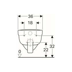Geberit Wand-Flachspül-WC Renova Plan 6 l, weiß KeraTect