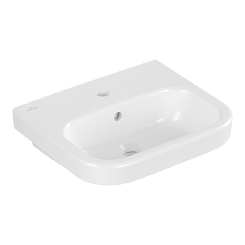 V&B Handwaschbecken Architectura 45x38cm, 1 Hahnloch, mit Überlauf, weiß
