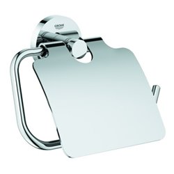 Grohe WC-Papierhalter Essentials mit Deckel, verdeckte Befestigung, chrom