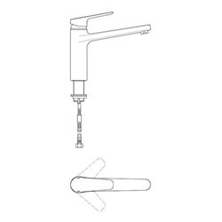 Ideal Standard Einhebel-Küchenarmatur CERAPLAN III mit hoch angesetztem Gussauslauf chrom